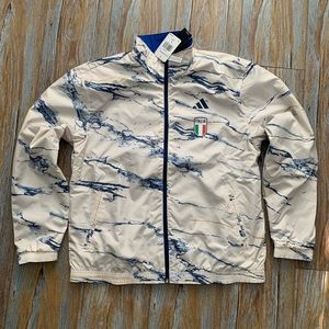 Adidas Italy FIGC Anthem reversible full zip jacket. Women’s size Large